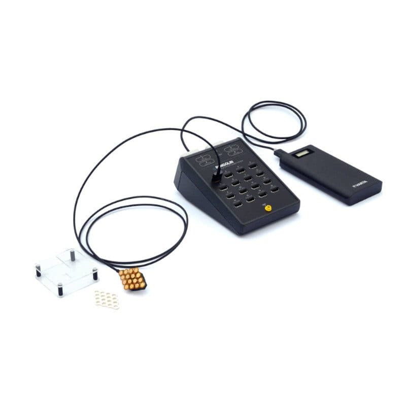 The g.Pangolin connector box and headstage, from the side