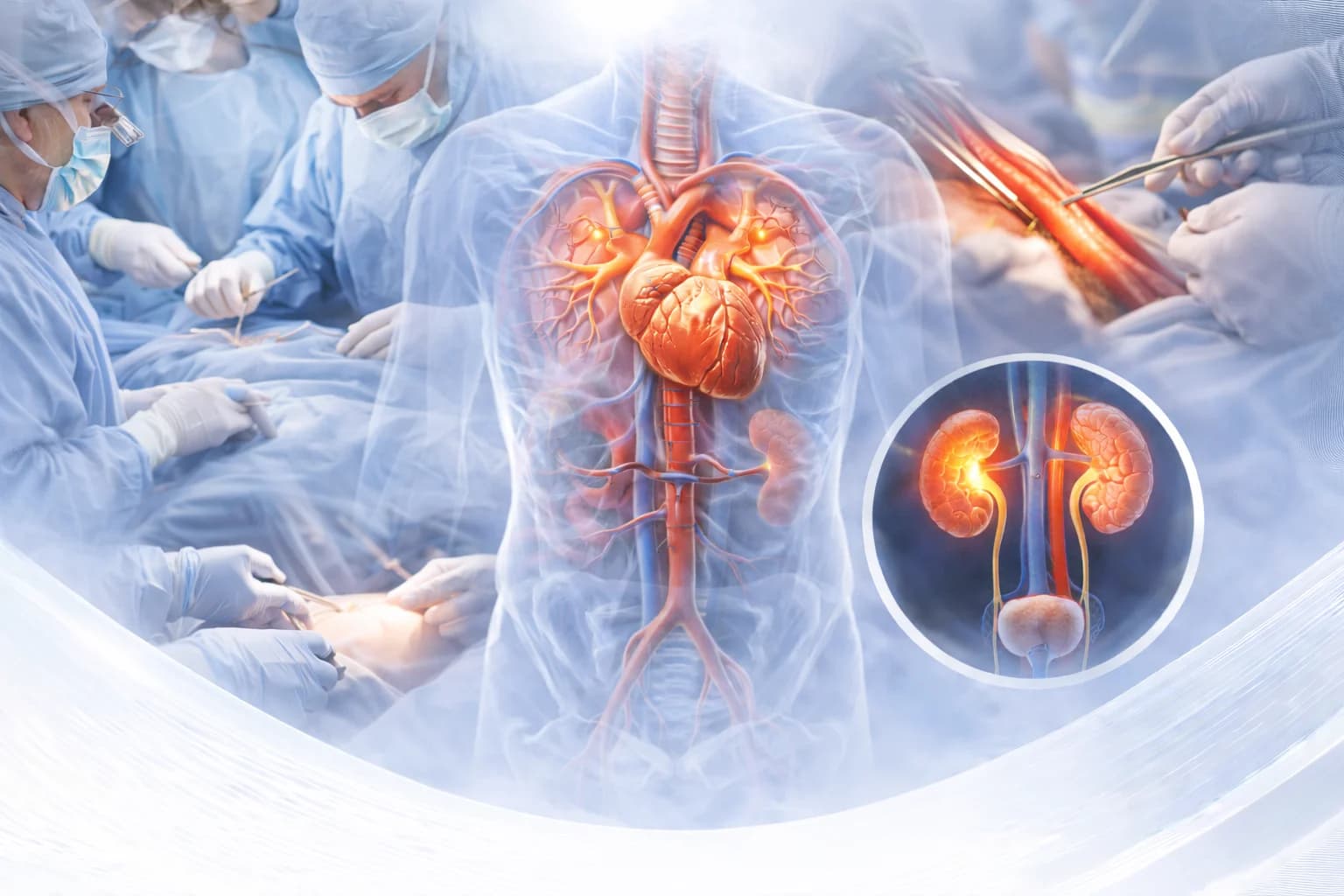 General, vascular and cardiothoracic surgery, urology · Illustrative application image