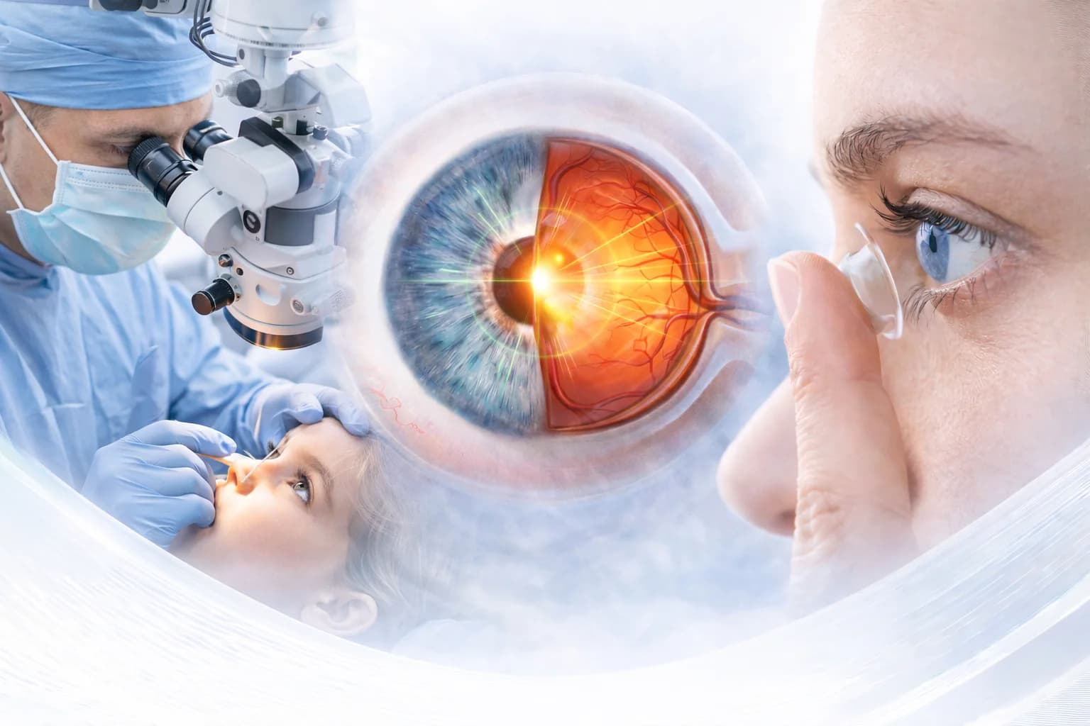 Ophthalmology and eye surgery · Illustrative application image