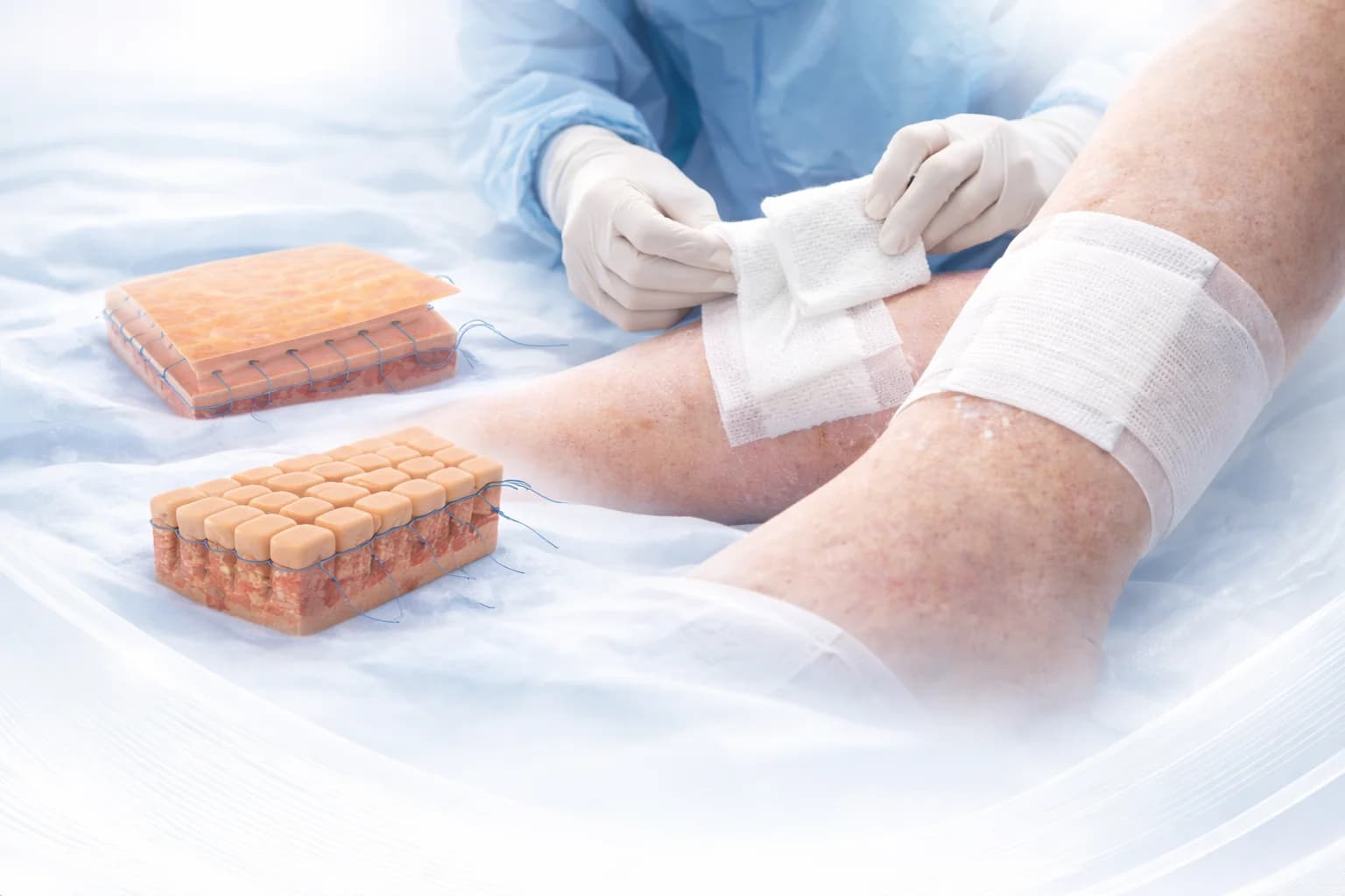 Chronic and acute wounds · Illustrative application image