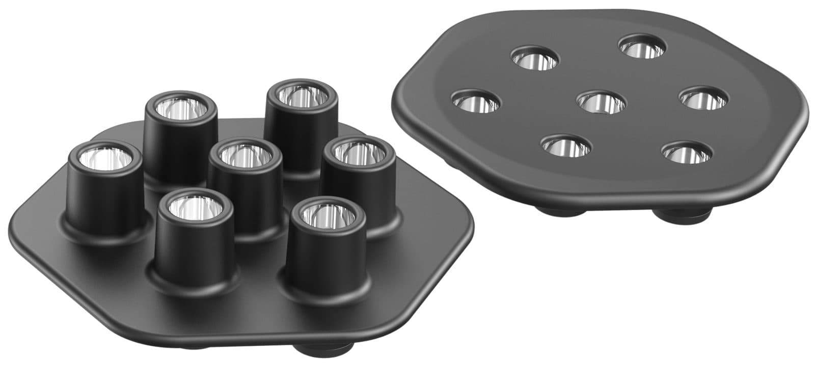 Spring-loaded and fixed LUMO light guides