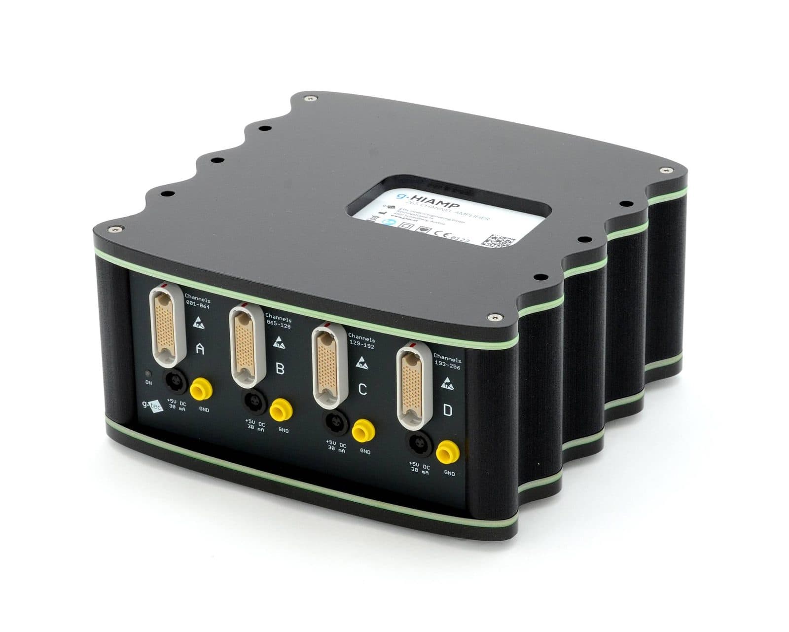 The g.HIamp 256-channel amplifier, seen from the front and above